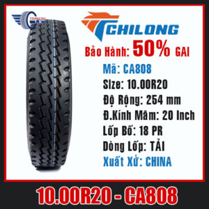 LỐP XE TẢI CHILONG GIÁ RẺ 10.00R20, CA808, 18PR