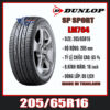 LỐP XE DUNLOP SP SPORT 16 INCH GIÁ RẺ LM704 205/65R16