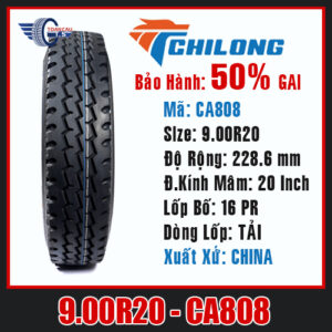 LỐP XE CHILONG CHÍNH HÃNG 9.00R20, CA808, 16PR